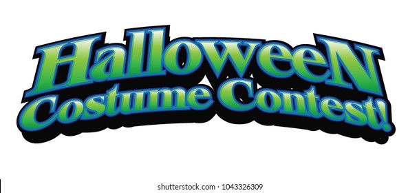 Halloween Costume Contest Vector Headline 