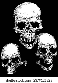 Halloween costume human skulls October festival spooky design tshirt design