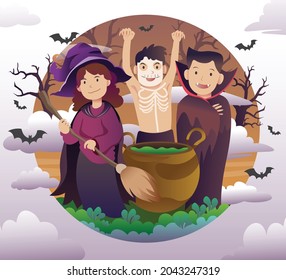 halloween costume made of vector