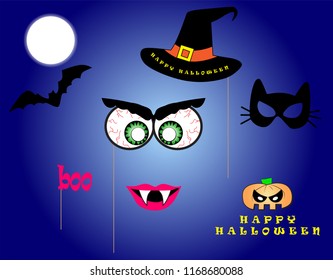 halloween costume and mask vector art