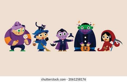Halloween Costume Party Celebration With Friends
