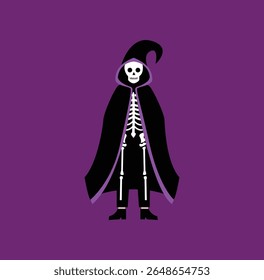 Halloween costume party with characters in spooky outfits illustration. Halloween Costume Party Vector Illustration