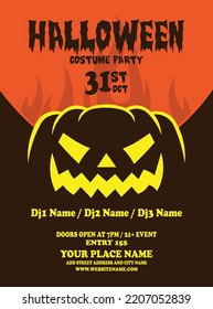 Halloween Costume Party Poster Flyer Or Social Media Post Design