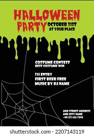 Halloween Costume Party Poster Flyer Social Media Post Template Design