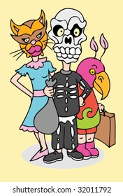 halloween costume skeleton