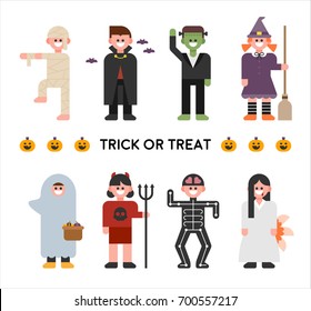 Halloween costume vector illustration flat design