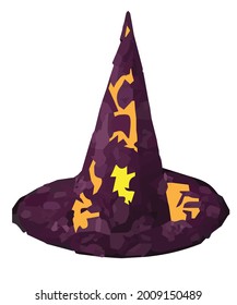 Halloween Costume Witch Hat, Vector 