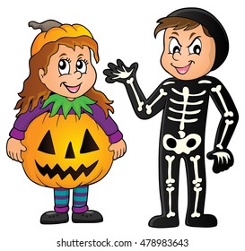 Halloween costumes theme image 1 - eps10 vector illustration.