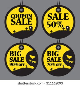 Halloween Coupon vector illustration