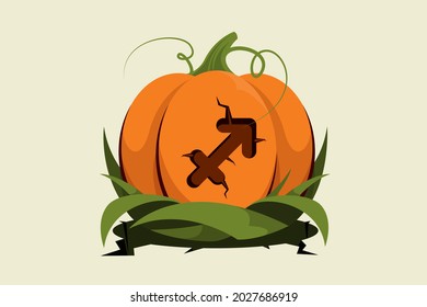 Halloween Cracked Zodiac Pumpkin from Dark Side