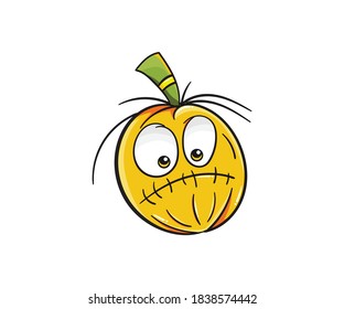 Halloween Cratoon Monster Pumpkins Vector  Illustration