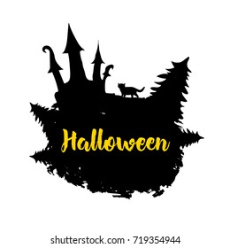Halloween creative background. Vector illustration