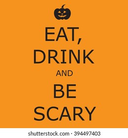 Halloween creative, inspirational poster. Vector art.