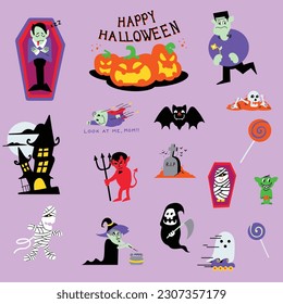 Halloween Creature Vector Icon Art
