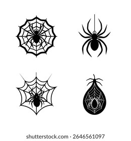 Halloween Creepy Crawler vector silhouette bundle