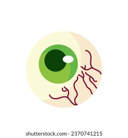 halloween creepy eyeball illustration isolated