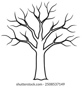 Halloween Creepy Tree: Spooky Vector, Color, and Silhouette Art.