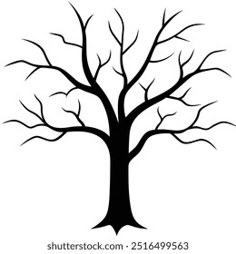 Halloween Creepy Tree: Spooky Vector, Color, and Silhouette Art.