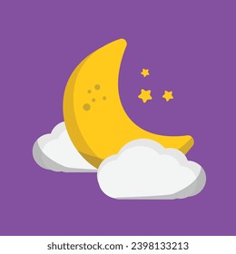 A Halloween crescent moon icon