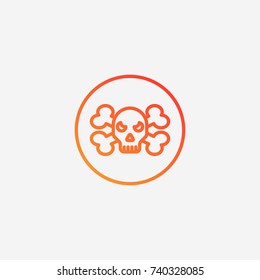 Halloween cross icon.gradient illustration isolated vector sign symbol