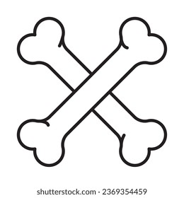halloween cross bone vector aislado