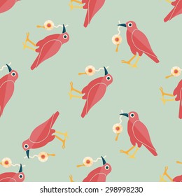 Halloween crow and eyeball flat icon,eps10 seamless pattern background
