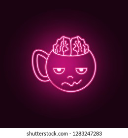 Halloween cup icon. Elements of Halloween in neon style icons. Simple icon for websites, web design, mobile app, info graphics