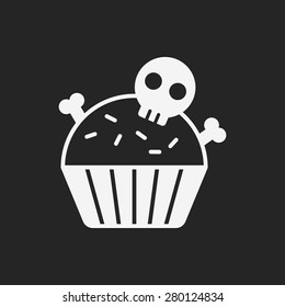 halloween cupcake icon