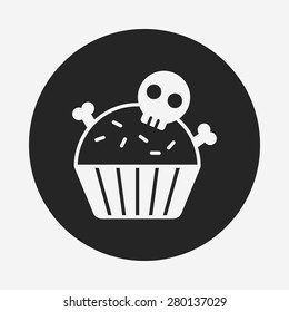 halloween cupcake icon