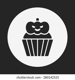 halloween cupcake icon