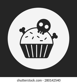 halloween cupcake icon