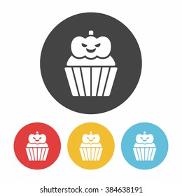halloween cupcake icon