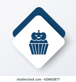 halloween cupcake icon