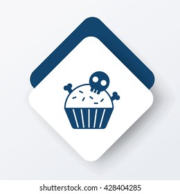halloween cupcake icon