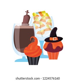 halloween cupcake jelly chocolate sweet