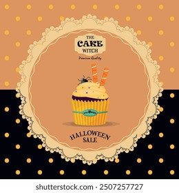 Halloween cupcakes bakery sale flyer