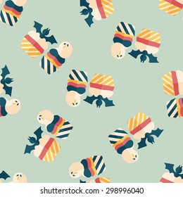 Halloween cupcakes with bat flat icon,eps10 seamless pattern background