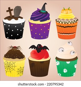 Halloween Cupcakes Set