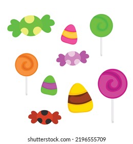 Halloween Cute Candy Illustration Vector