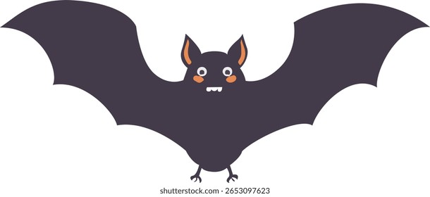 Halloween, Cute Cartoon Bat Halloween Illustration