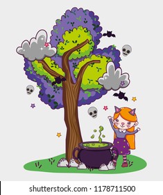 Halloween cute cartoons