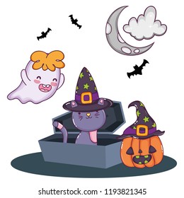 Halloween cute cartoons