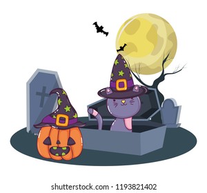 Halloween cute cartoons