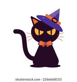 halloween cute cat illustration isolated