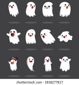 Halloween cute Character ghost set