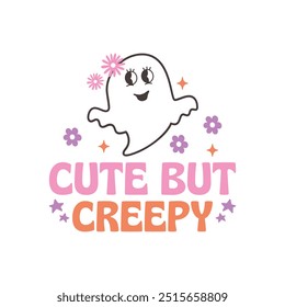 Halloween Cute But Creepy Retro Design