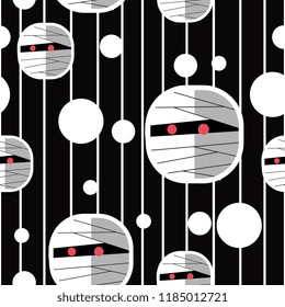 Halloween es un adorable y espeluznante patrón impecable. ilustración vectorial para la impresión textil de moda y envoltura con diseño festivo.