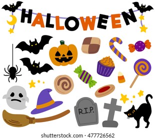 Halloween cute decoration and items .
