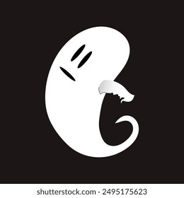 Halloween cute ghost graphic element 