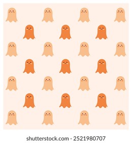 Patrón de miedo lindo fantasma de Halloween